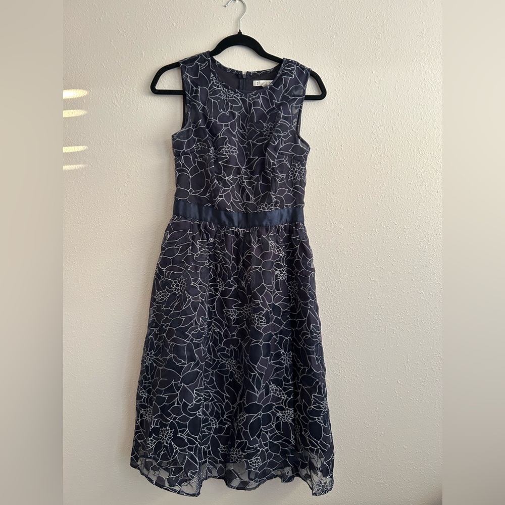 Navy floral dress - Heidi Weisel